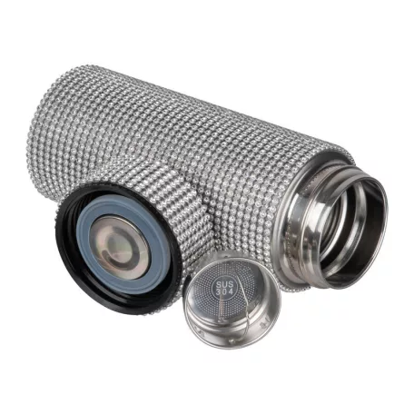 Kisméretű rozsdamentes acél ivópalack strasszkövek