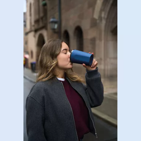 Gumírozott kerámia utazó pohár, 400 ml