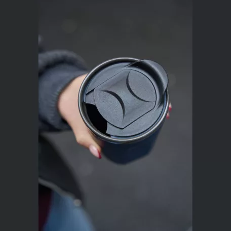 Gumírozott kerámia utazó pohár, 400 ml