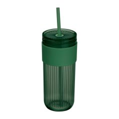 Műanyag pohár szívószállal, 660 ml