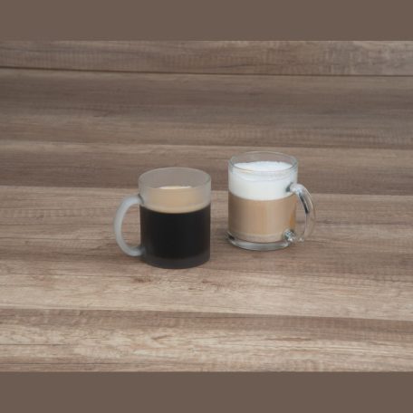 Homokfúvott bögre áttetsző, 300 ml