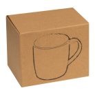 Porcelán bögre, színes külsővel, 300 ml