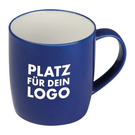 Porcelán bögre, színes külsővel, 300 ml