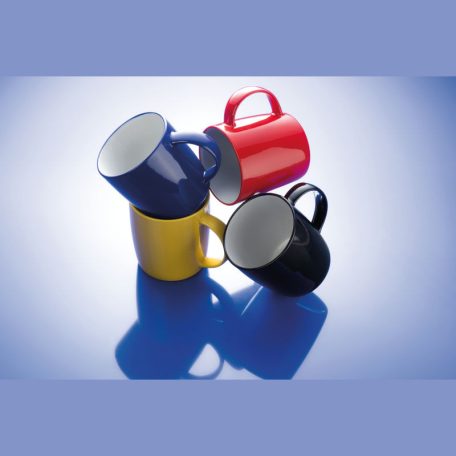 Porcelán bögre, színes külsővel, 300 ml