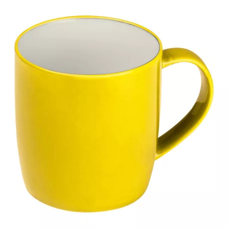 Porcelán bögre, színes külsővel, 300 ml