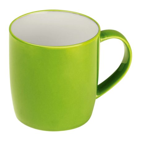 Porcelán bögre, színes külsővel, 300 ml