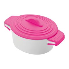 Porcelán edény, szilikon tetős