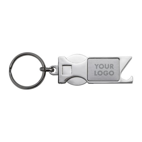 Kulcstartó bevásárló érmével