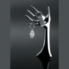 Króm kulcstartó sörnyitóval