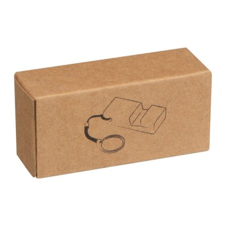 Bambusz kulcstartó mobiltelefon támasszal