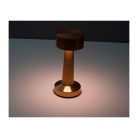 Asztali lámpa rozsdamentes acélból akkumulátorral