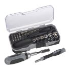 41 darabos szerszámkészlet racsnis rendszerrel