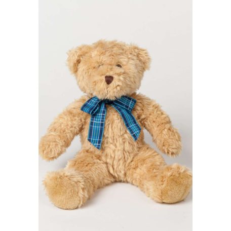 Mumbles MM001 szőrme mackó skótkockás szalaggal - nagy méret