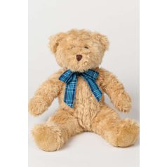   Mumbles MM001 szőrme mackó skótkockás szalaggal - kicsi méret