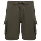 Native Spirit NS717 MEN’S FRENCH TERRY WASHED EFFECT CARGO SHORTS S
