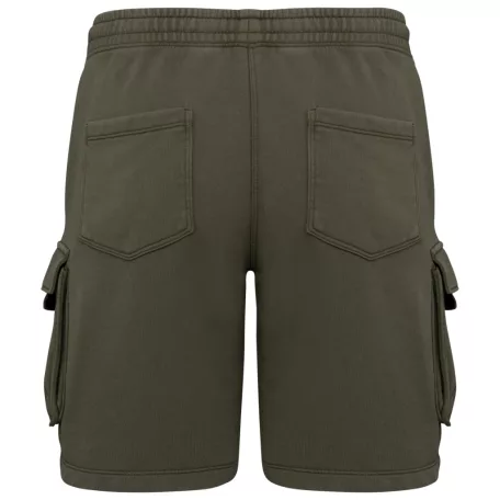 Native Spirit NS717 MEN’S FRENCH TERRY WASHED  EFFECT CARGO SHORTS XL