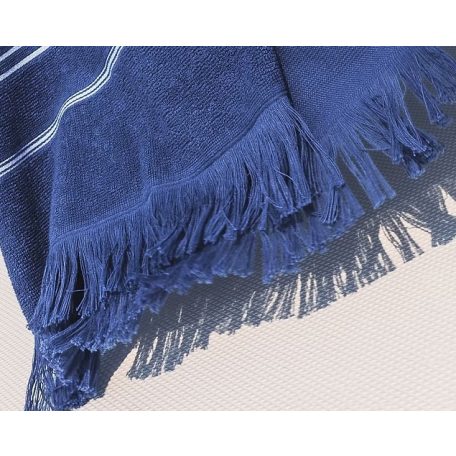 Olima OL1000 90x170cm-es fürdőlepedő, kék-fehér csíkokkal