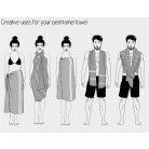 Olima OL1000 90x170cm-es fürdőlepedő, kék-fehér csíkokkal