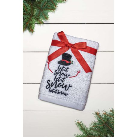 Olima OLXMAS12 OLIMA CHRISTMAS TOWEL - LET IT SNOW SNOWMAN 45X70