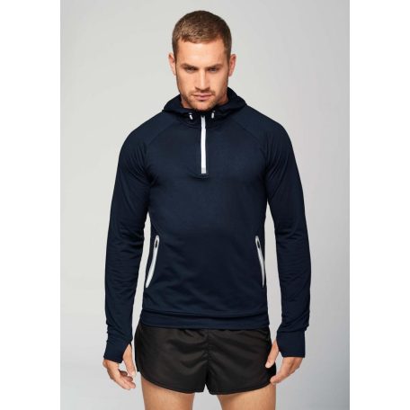 PA360 ZIP NECK HOODED SPORTS SWEATSHIRT