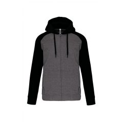 Proact PA380 UNISEX TWO-TONE ZIPPED HOODED FLEECE JACKET XS