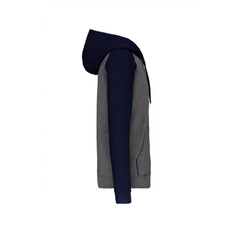 Proact PA380 UNISEX TWO-TONE ZIPPED HOODED FLEECE JACKET 3XL