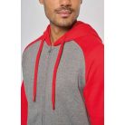 Proact PA380 UNISEX TWO-TONE ZIPPED HOODED FLEECE JACKET L