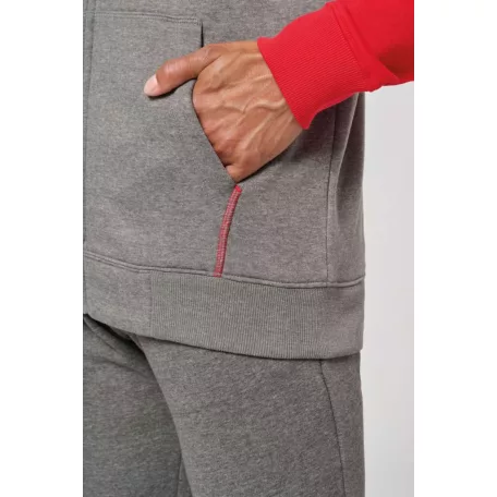 Proact PA380 UNISEX TWO-TONE ZIPPED HOODED FLEECE JACKET M