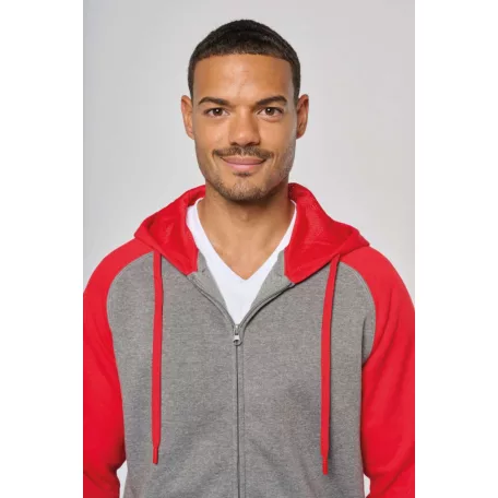 Proact PA380 UNISEX TWO-TONE ZIPPED HOODED FLEECE JACKET S