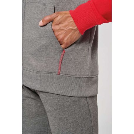 Proact PA380 UNISEX TWO-TONE ZIPPED HOODED FLEECE JACKET XL