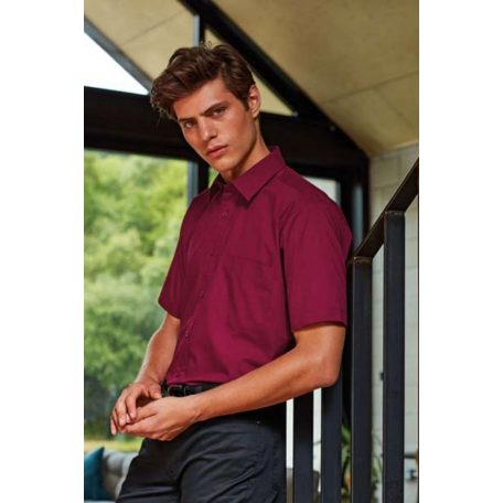 PR202 MEN'S SHORT SLEEVE POPLIN SHIRT