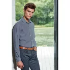 PR220 MEN'S LONG SLEEVE GINGHAM COTTON MICROCHECK SHIRT