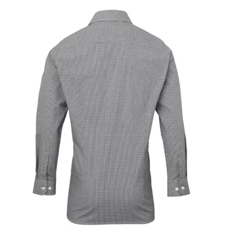 PR220 MEN'S LONG SLEEVE GINGHAM COTTON MICROCHECK SHIRT