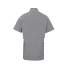 PR221 Férfi rövidujjú pamut ing, fekete/fehér