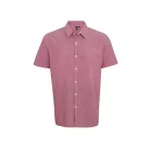 PR221 Férfi rövidujjú pamut ing, piros/fehér