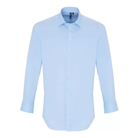 PR244 MEN'S STRETCH-FIT COTTON POPLIN LONG SLEEVE SHIRT
