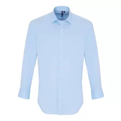PR244 MEN'S STRETCH-FIT COTTON POPLIN LONG SLEEVE SHIRT
