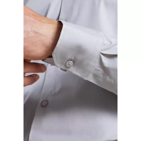 PR244 MEN'S STRETCH-FIT COTTON POPLIN LONG SLEEVE SHIRT