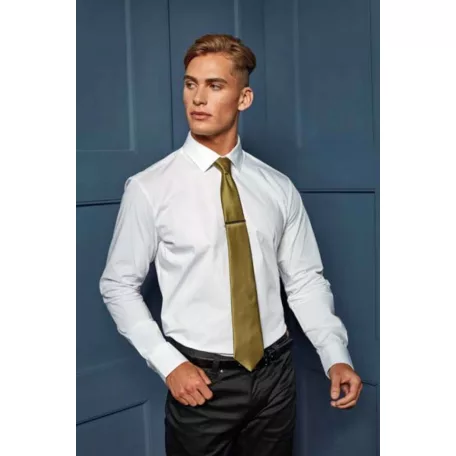 PR244 MEN'S STRETCH-FIT COTTON POPLIN LONG SLEEVE SHIRT