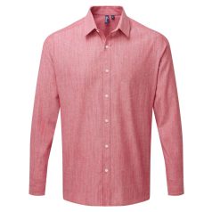 PR245 MEN'S COTTON SLUB CHAMBRAY LONG SLEEVE SHIRT