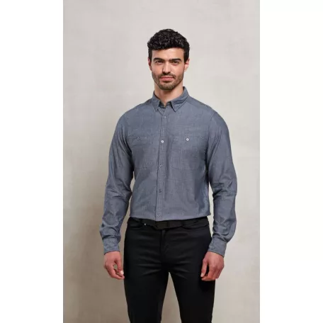 Premier PR247 MEN'S ORGANIC CHAMBRAY FAIRTRADE SHIRT M