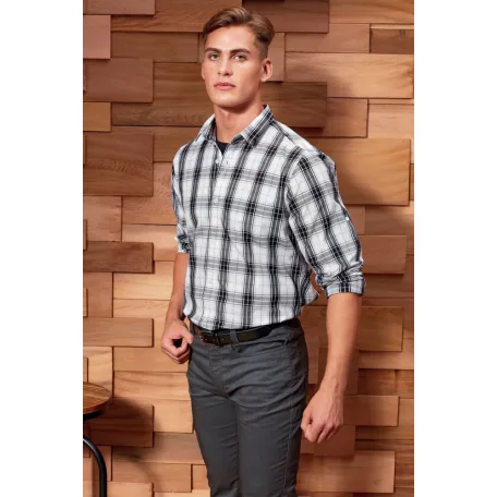 PR254 'GINMILL' CHECK - MEN'S LONG SLEEVE COTTON SHIRT