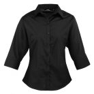 PR305 WOMEN'S POPLIN 3/4 SLEEVE BLOUSE