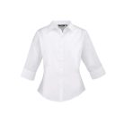 PR305 WOMEN'S POPLIN 3/4 SLEEVE BLOUSE