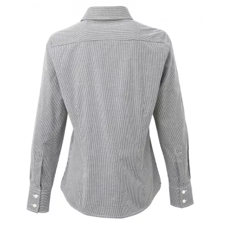 PR320 WOMEN'S LONG SLEEVE GINGHAM MICROCHECK SHIRT