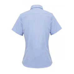 PR321 WOMEN'S SHORT SLEEVE GINGHAM MICROCHECK SHIRT