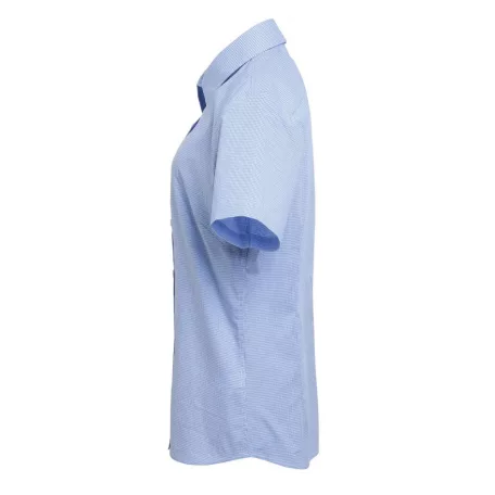 PR321 WOMEN'S SHORT SLEEVE GINGHAM MICROCHECK SHIRT