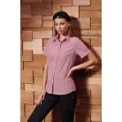 PR321 WOMEN'S SHORT SLEEVE GINGHAM MICROCHECK SHIRT