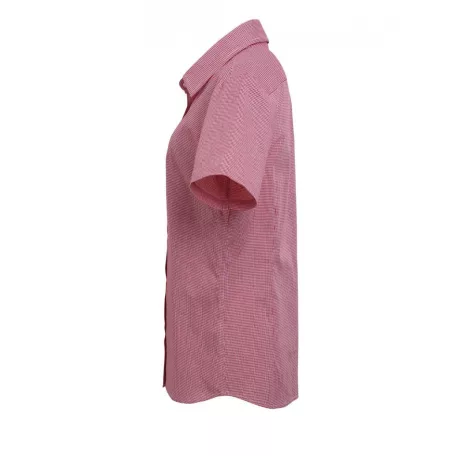 PR321 WOMEN'S SHORT SLEEVE GINGHAM MICROCHECK SHIRT