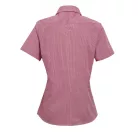 PR321 WOMEN'S SHORT SLEEVE GINGHAM MICROCHECK SHIRT